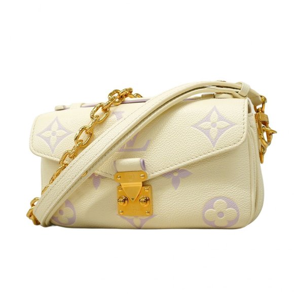 Louis Vuitton Monogram Empreinte Two-Tone Pochette Metis EW M23940 Latte Whit... - Picture 1 of 14